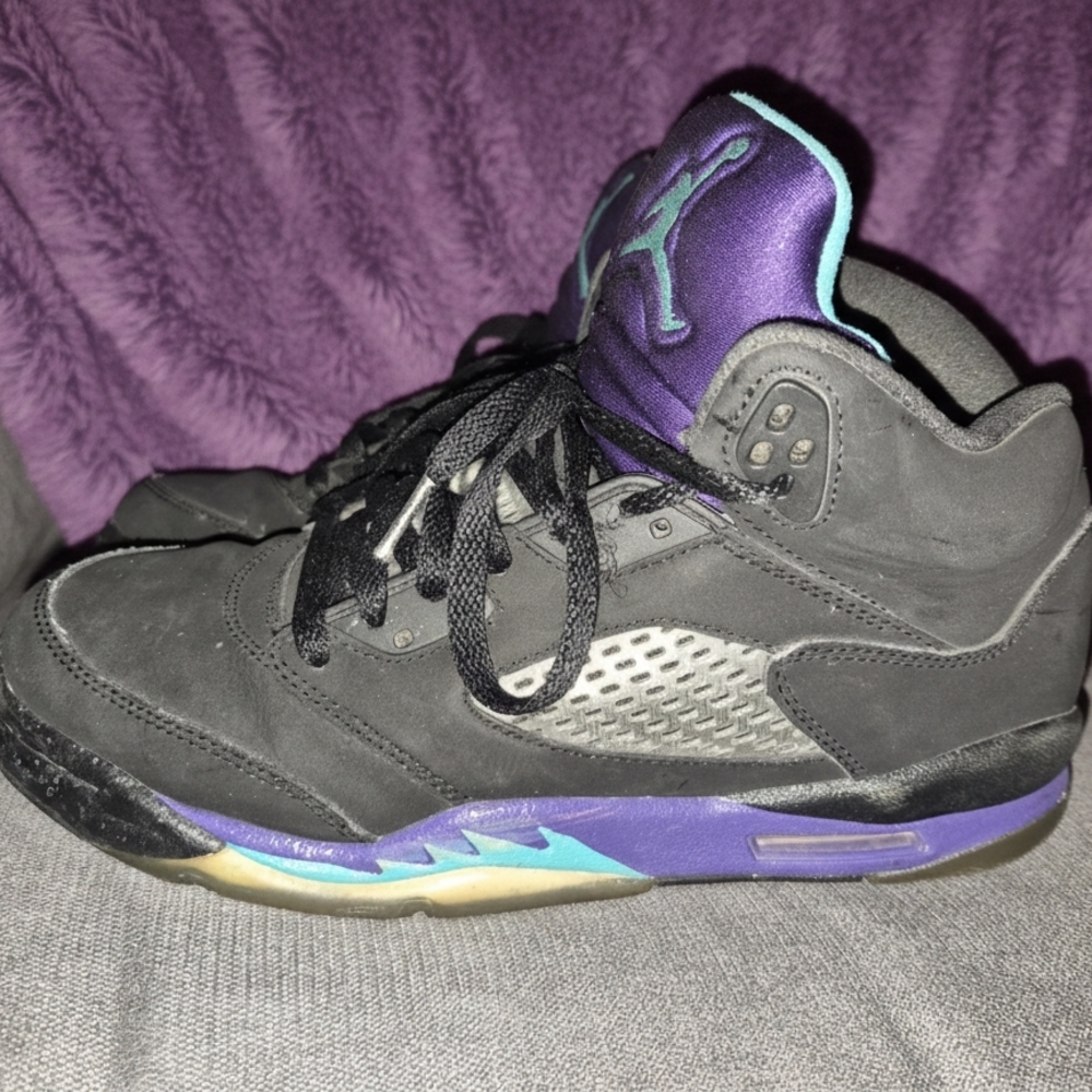 Kids Black and Purple Sneakers